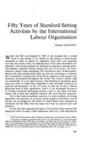 Fifty years of standard-setting activities by the International Labour Organisation