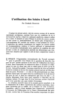L'utilisation des loisirs à bord