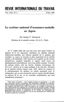 Le système national d'assurance-maladie au Japon