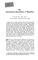 The international organisation of migration