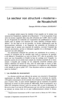 Le secteur non structuré «moderne» de Nouakchott