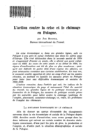 L'action contre la crise et le chômage en Pologne