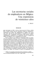Las secretarías sociales de empleadores en Bélgica: una experiencia de veinticinco años