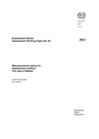 Macroeconomic policy for employment creation: the case of Malawi