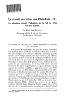 Le travail maritime aux Etats-Unis: II, La situation depuis l'adoption de la loi de 1915 sur les marins