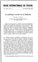 La politique sociale de la Finlande