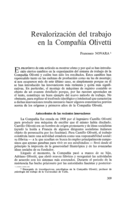Revalorización del trabajo en la Compañía Olivetti