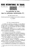 La protection du titre dans les professions intellectuelles: II