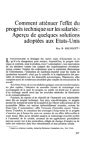 Comment atténuer l'effet du progrès technique sur les salariés: aperçu de quelques solutions adoptées aux Etats-Unis