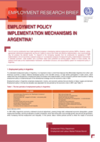 Employment policy implementation mechanisms in Argentina
