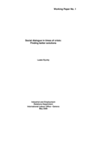 Social dialogue in times of crisis: finding better solutions