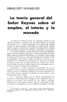 La teoría general del Señor Keynes sobre el empleo, el interés y la moneda