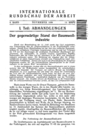 The present status of the cotton textile industry