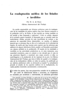 La readaptacion médica de los lisiados e inválidos