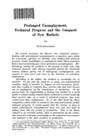 Prolonged unemployment, technical progress and the conquest of new markets