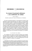 La escasez de personal enfermero y sus condiciones de trabajo