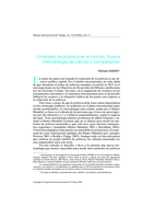 Umbrales de pobreza en el mundo: nueva metodología de cálculo y comparación