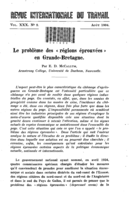 Le problème des "régions éprouvées" en Grande-Bretagne