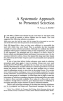 A systematic approach to personnel selection