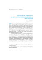 Techniques de l'information et de la communication, qualifications et productivité
