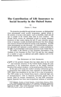 The contribution of life insurance to social security in the United States