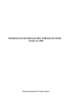 Tendencias mundiales del empleo juvenil: octubre de 2008
