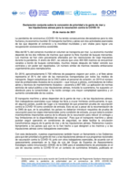 Declaración conjunta sobre la concesión de prioridad a la gente de mar y las tripulaciones aéreas para la vacunación contra la COVID-19: 25 de marzo de 2021