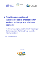 Providing adequate and sustainable social protection for workers in the gig and platform economy: technical paper prepared for the 1st meeting of the Employment Working Group under the Indian presidency