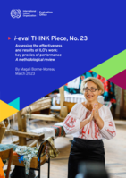 Assessing the effectiveness and results of ILO’s work: key proxies of performance