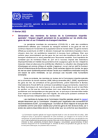 Déclaration des membres du bureau de la Commission tripartite spéciale: l’impact négatif persistant de la pandémie sur les droits des gens de mer et sur l’industrie du transport maritime