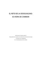 El reto de la desigualdad: es hora de cambiar