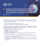 Un plan de seis pasos para favorecer la continuidad de las operaciones de las Pymes durante la crisis de la COVID-19