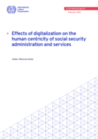 Effects of digitalization on the human centricity of social security administration and services