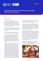 Conclusions and policy implications for expanding social security coverage