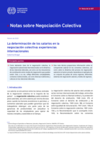 La determinación de los salarios en la negociación colectiva: experiencias internacionales