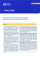 Green jobs and just transition policy readiness assessment in the energy sector in Indonesia