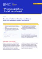 Commitment to fair recruitment and due diligence in the sugar and palm oil industry of Guatemala