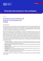 A literature review of diversity and inclusion in the workplace: key findings