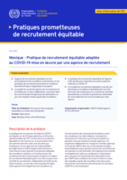 Mexique: pratique de recrutement équitable adaptée au COVID-19 mise en œuvre par une agence de recrutement