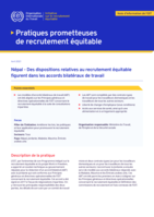 Népal: des dispositions relatives au recrutement équitable figurent dans les accords bilatéraux de travail