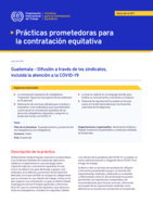 Guatemala: difusión a través de los sindicatos, incluida la atención a la COVID-19