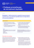 Bangladesh: renforcement de la capacité du gouvernement à promouvoir le recrutement équitable dans les négociations et les accords bilatéraux