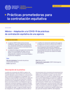 México: adaptación a la COVID-19 de prácticas de contratación equitativa de una agencia