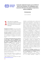 Evaluación rápida del impacto que la COVID‐19 tiene en las empresas y los trabajadores de la economía informal en los países en desarrollo y países emergentes: orientaciones