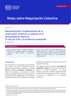Marginalización y fragmentación de la negociación colectiva, su impacto en la desigualdad de ingresos: el caso de Chile y la evidencia comparada