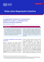 La negociación colectiva en la economía de plataformas: actores y contenidos de los primeros convenios colectivos