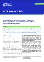Employment Intensive Investment Programme: improving informal urban settlements through local infrastructure development