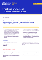 Italian national action plan to tackle labour exploitation, unlawful recruitment and forced labour in agriculture