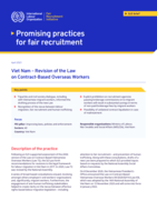 Vietnam: revision of the law on contract-based overseas workers