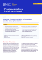 Uzbekistan: feedback mechanism on forced labour and other labour rights violations